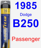 Passenger Wiper Blade for 1985 Dodge B250 - Assurance