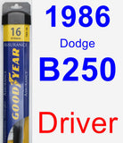 Driver Wiper Blade for 1986 Dodge B250 - Assurance