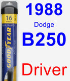 Driver Wiper Blade for 1988 Dodge B250 - Assurance