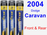Front & Rear Wiper Blade Pack for 2004 Dodge Caravan - Assurance