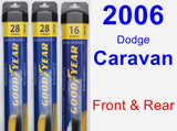 Front & Rear Wiper Blade Pack for 2006 Dodge Caravan - Assurance