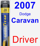 Driver Wiper Blade for 2007 Dodge Caravan - Assurance
