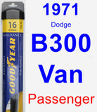 Passenger Wiper Blade for 1971 Dodge B300 Van - Assurance