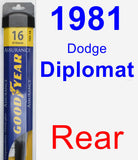 Rear Wiper Blade for 1981 Dodge Diplomat - Assurance