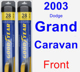 Front Wiper Blade Pack for 2003 Dodge Grand Caravan - Assurance