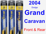 Front & Rear Wiper Blade Pack for 2004 Dodge Grand Caravan - Assurance