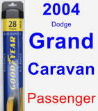 Passenger Wiper Blade for 2004 Dodge Grand Caravan - Assurance