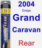 Rear Wiper Blade for 2004 Dodge Grand Caravan - Assurance
