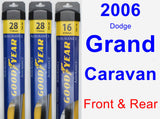 Front & Rear Wiper Blade Pack for 2006 Dodge Grand Caravan - Assurance
