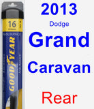 Rear Wiper Blade for 2013 Dodge Grand Caravan - Assurance