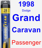 Passenger Wiper Blade for 1998 Dodge Grand Caravan - Assurance