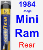 Rear Wiper Blade for 1984 Dodge Mini Ram - Assurance