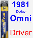 Driver Wiper Blade for 1981 Dodge Omni - Assurance