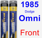 Front Wiper Blade Pack for 1985 Dodge Omni - Assurance