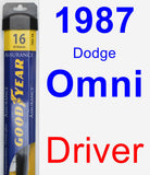 Driver Wiper Blade for 1987 Dodge Omni - Assurance