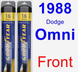 Front Wiper Blade Pack for 1988 Dodge Omni - Assurance