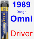 Driver Wiper Blade for 1989 Dodge Omni - Assurance