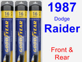 Front & Rear Wiper Blade Pack for 1987 Dodge Raider - Assurance