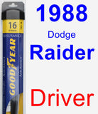 Driver Wiper Blade for 1988 Dodge Raider - Assurance