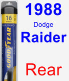 Rear Wiper Blade for 1988 Dodge Raider - Assurance