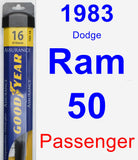 Passenger Wiper Blade for 1983 Dodge Ram 50 - Assurance