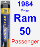 Passenger Wiper Blade for 1984 Dodge Ram 50 - Assurance