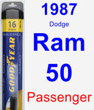 Passenger Wiper Blade for 1987 Dodge Ram 50 - Assurance