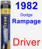 Driver Wiper Blade for 1982 Dodge Rampage - Assurance