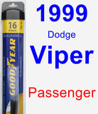 Passenger Wiper Blade for 1999 Dodge Viper - Assurance