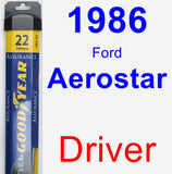 Driver Wiper Blade for 1986 Ford Aerostar - Assurance