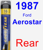 Rear Wiper Blade for 1987 Ford Aerostar - Assurance