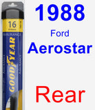 Rear Wiper Blade for 1988 Ford Aerostar - Assurance