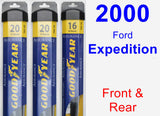 Front & Rear Wiper Blade Pack for 2000 Ford Expedition - Assurance