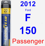 Passenger Wiper Blade for 2012 Ford F-150 - Assurance