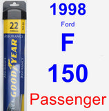 Passenger Wiper Blade for 1998 Ford F-150 - Assurance