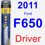 Driver Wiper Blade for 2011 Ford F650 - Assurance