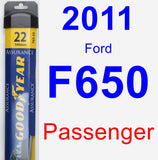 Passenger Wiper Blade for 2011 Ford F650 - Assurance