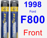 Front Wiper Blade Pack for 1998 Ford F800 - Assurance