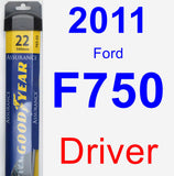 Driver Wiper Blade for 2011 Ford F750 - Assurance