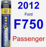 Passenger Wiper Blade for 2012 Ford F750 - Assurance