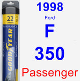 Passenger Wiper Blade for 1998 Ford F-350 - Assurance