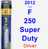 Driver Wiper Blade for 2012 Ford F-250 Super Duty - Assurance