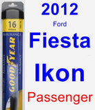 Passenger Wiper Blade for 2012 Ford Fiesta Ikon - Assurance