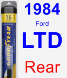 Rear Wiper Blade for 1984 Ford LTD - Assurance