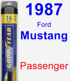 Passenger Wiper Blade for 1987 Ford Mustang - Assurance