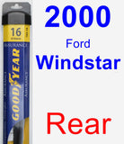 Rear Wiper Blade for 2000 Ford Windstar - Assurance