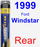 Rear Wiper Blade for 1999 Ford Windstar - Assurance