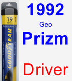 Driver Wiper Blade for 1992 Geo Prizm - Assurance