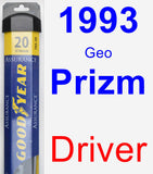 Driver Wiper Blade for 1993 Geo Prizm - Assurance