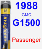 Passenger Wiper Blade for 1988 GMC G1500 - Assurance